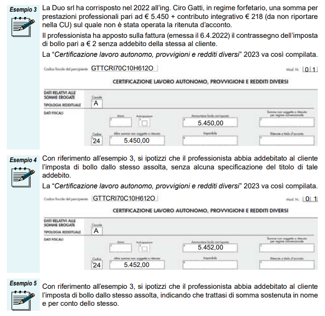 Casi Pratici Di Compilazione Della Cu Lavoro Autonomo Provvigioni